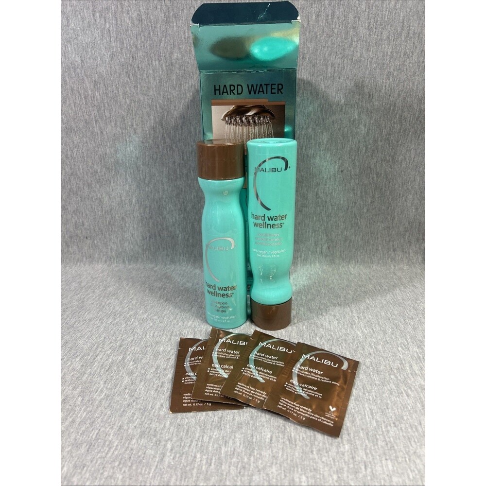 Malibu C Hard Water Wellness Kit,  Shampoo 9 oz, Conditioner 9 oz, 4 Wellness Pk - Picture 8 of 15
